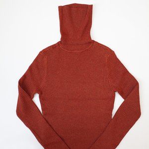 Red Clay Rib Turtleneck